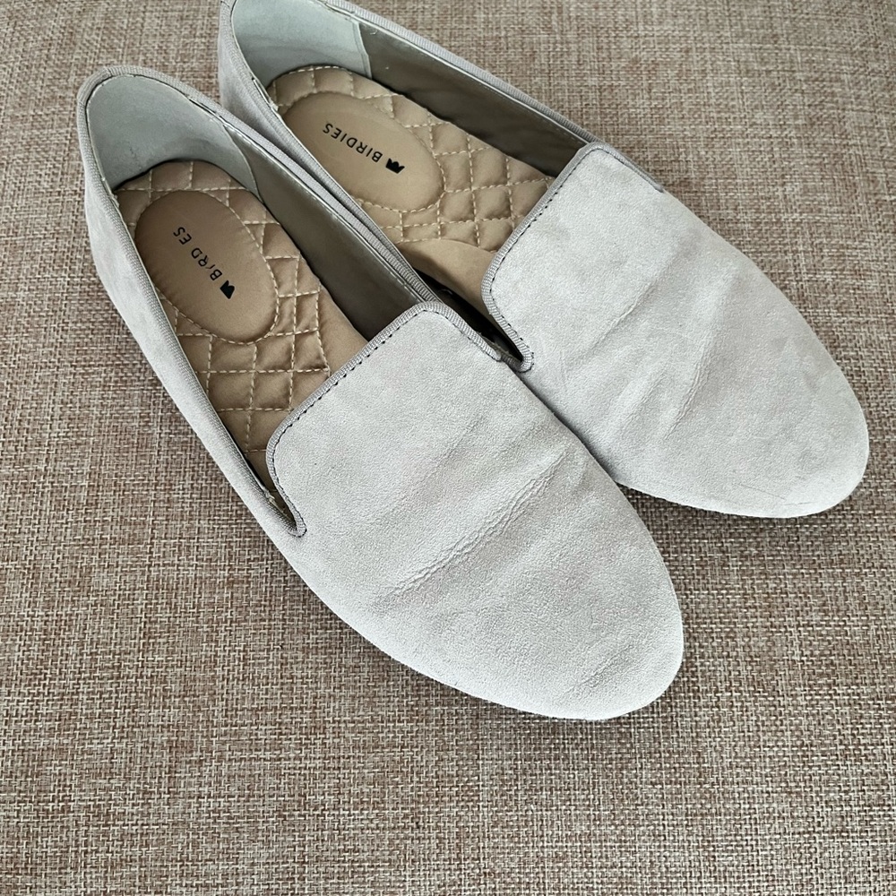 BIRDIES Women’s Slip-On Loafers in Light Gray